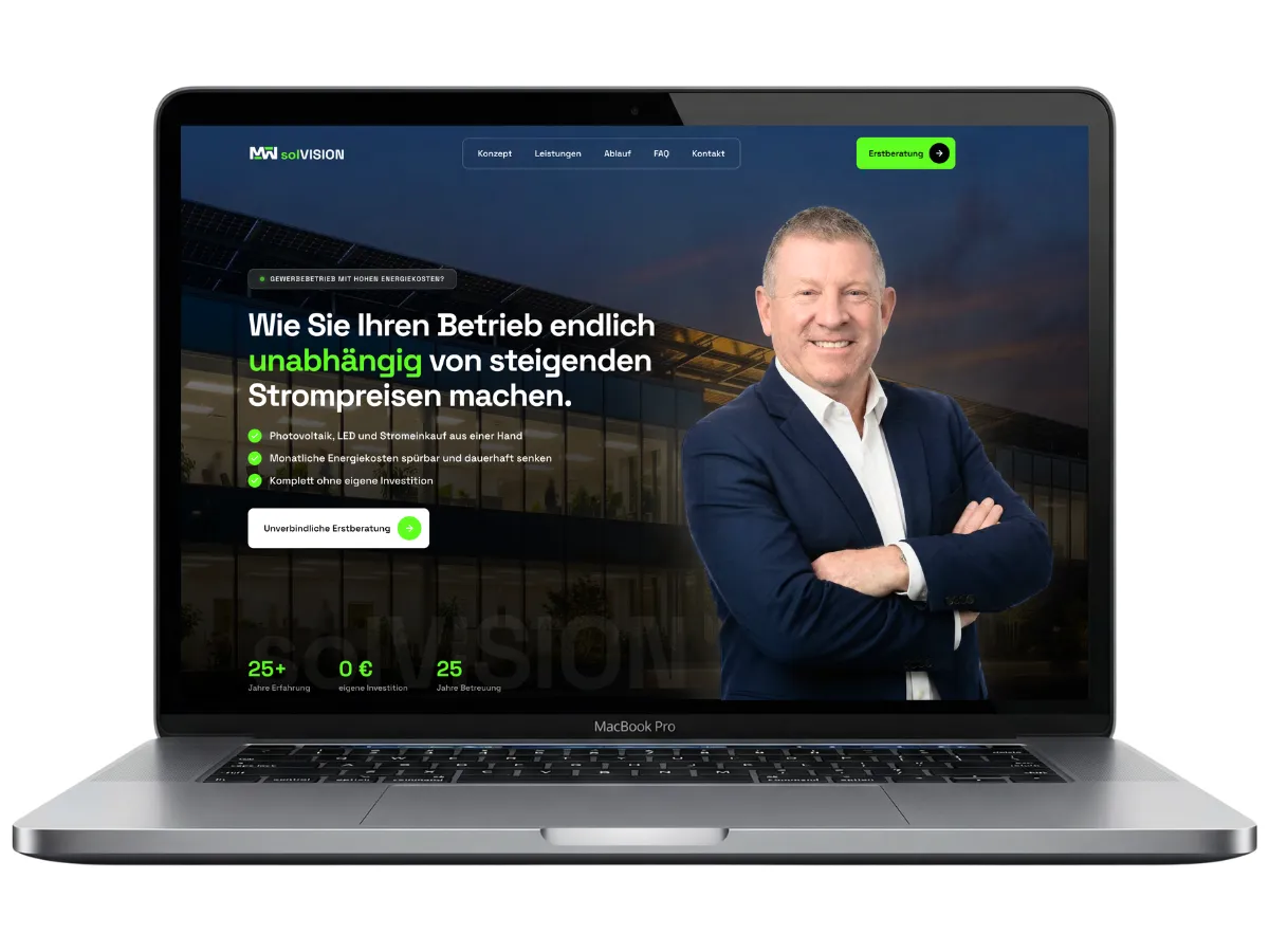 Nachher – professionelle Website
